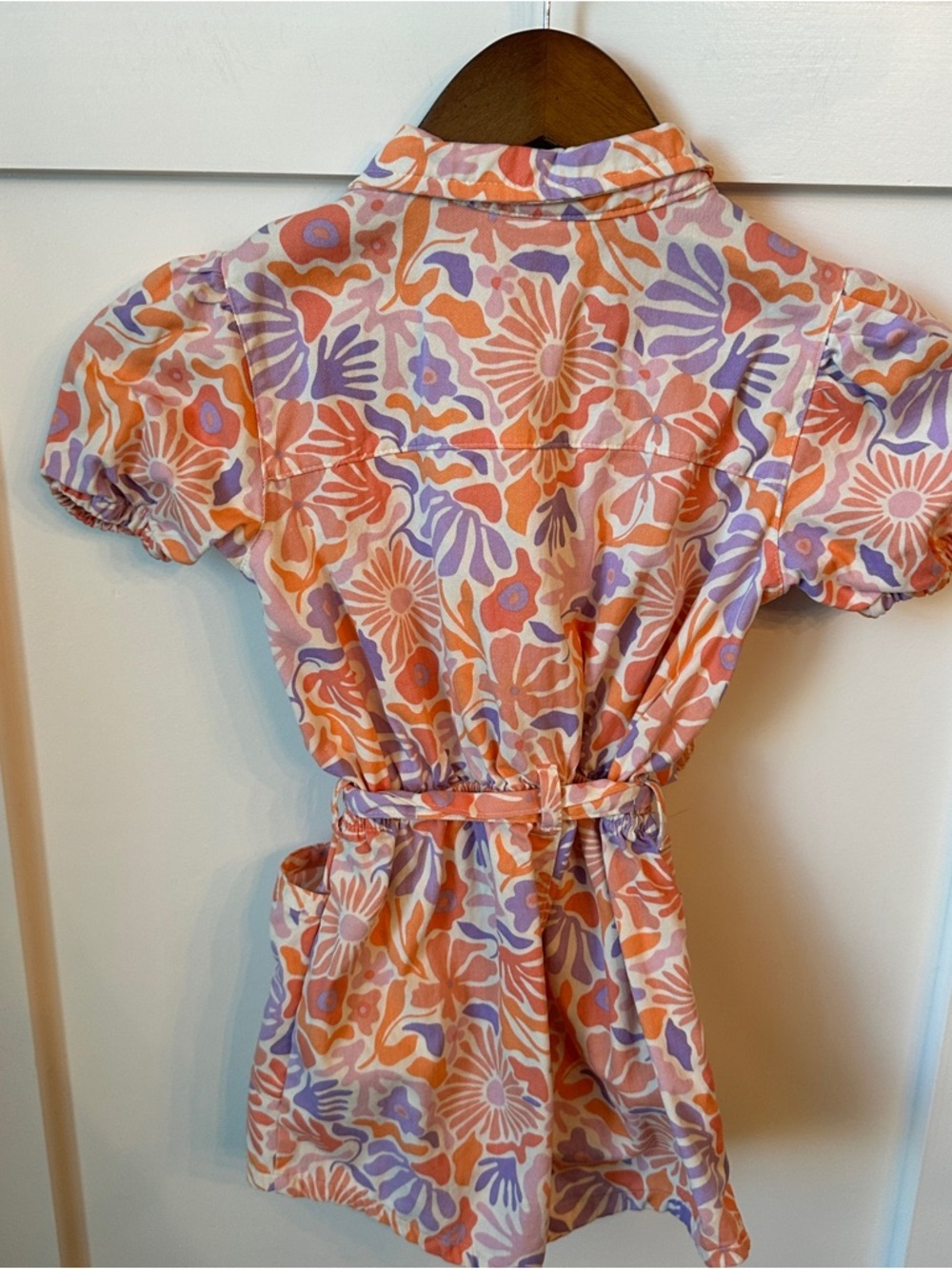 Vince Camuto Peach & Lavender Floral Cotton Top - Picture 4 of 4